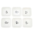Super Cute Cat Ceramic Sauce Dish/Seasoning Dish/Sushi Soy Dipping Bowl/Appetizer Plates/Serving Dish for Kitchen Home(Set of 6) - color: Cat-Rectangle