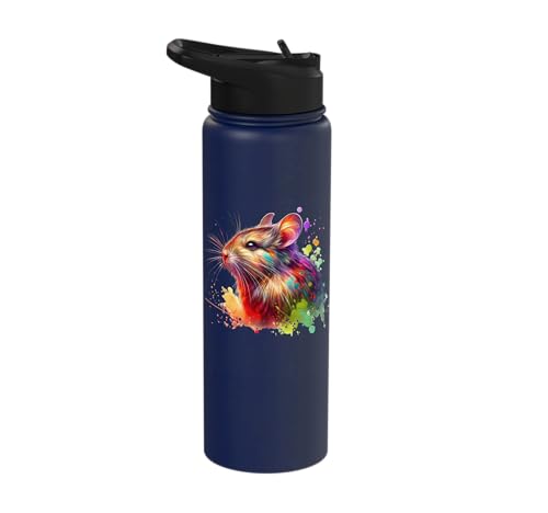 Degu Stainless Steel Insulated Water Bottle - color: Navy Blue