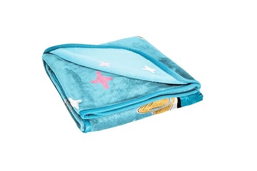 Jay Franco Kids Plush Throw Blanket – Soft & Cozy Fleece Throw for Bedroom & Couch Décor, Official Licensed Product, Blue - Disney Princess Cinderella, 40x50 - Travel Blanket - color: Blue - Disney Princess Cinderella, size: 40x50 - Travel Blanket