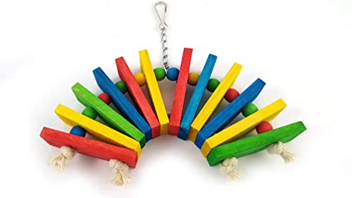 YF-ANEN Bird Chew Toys - Parrot Cage Bite Toy Wooden Blocks Bird Parrot Toy for Small and Medium Cockatoos and Various Birds