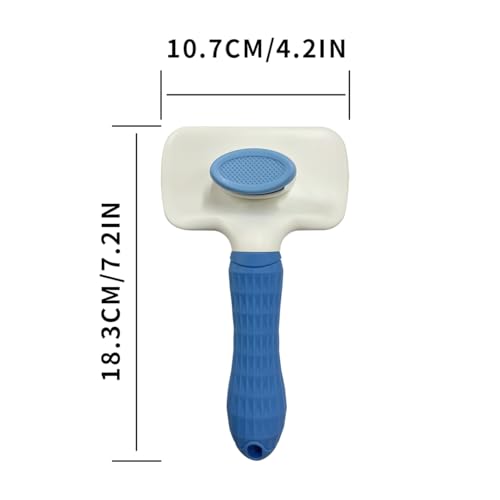Pet Cleaning Deshedding Brush,Pet Hair Removal Brush for Shedding Massaging Grooming for Small Dogs,Cats,Rabbits(blue) - color: blue