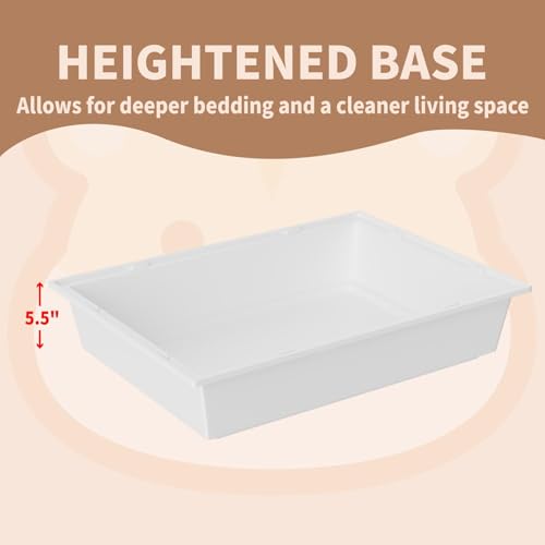 STILLCOVE Small Hamster Cage Indoor, with Water Bottle & Food Bowl | with Platform and Ramp, Heightened Base, Small Animal Houses & Habitats for Rat, Mouse, Gerbil, Dwarf Syrian Teddy Bear Mice