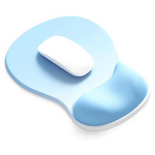 Ergonomic Mouse Pad with Gel Wrist Support, Comfortable Wrist Rest Mousepad with Non-Slip PU Base for Pain Relief, Desk, Home & Office(Sky Gradient) - color: Sky Gradient