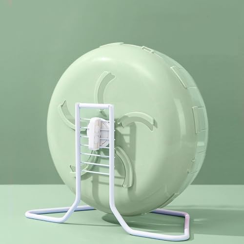 Jeeone Silent Hamster Wheel 7 inch, Hamster Exercise Wheel, Height-Adjustable Hamster Wheel Cage Accessories, Hamster Running Toys Small Animals Exercise Wheels (Green) - color: Green