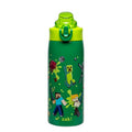 Zak Designs Minecraft Steve Sage 19oz Leak-Proof Straw Kids Water Bottle | BPA Free, Insulated Stainless Steel, Cupholder Friendly, Dishwasher Safe, Lid Lock, Handle, For School, Home, Travel, Outdoor - color: Minecraft (Steve, Alex, Mobs)