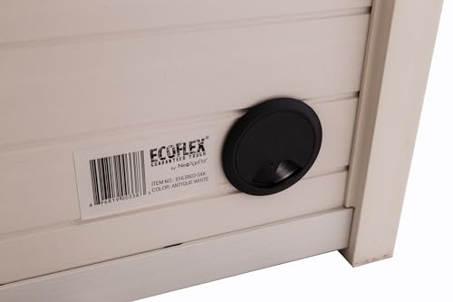New Age Pet ECOFLEX Litter Loo Standard & Jumbo Sizes, 4 Colors, Moisture and Odor Resistant Enclosure & End Table, No‑Tools Assembly, 10 Year Warranty, Antique White, Jumbo - color: Antique White, size: Jumbo