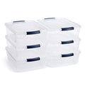 Rubbermaid Cleverstore 17 Quart Clear Latching Waterproof Stackable Airtight Storage Containers with Durable Latching Lids (6 Pack) - size: 17 Qt – 6 Pack