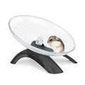 Silent Hamster Exercise Running Wheel Flying Saucer, Black | Non-slip surface, smooth & quiet spinning, durable plastic, encourages healthy exercise, for dwarf hamsters/mice/gerbils - color: Black