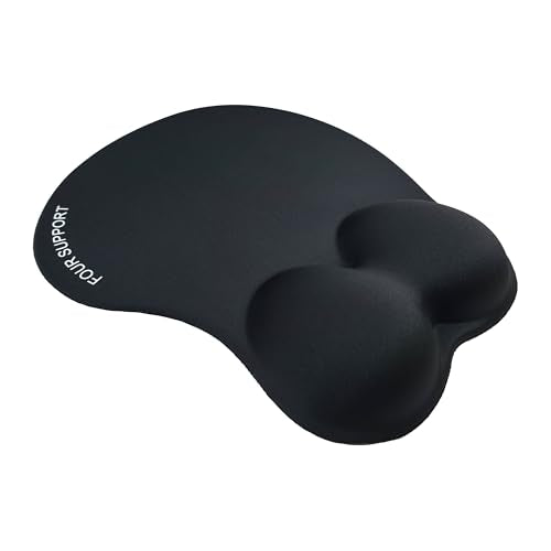 Ergonomic Gel Mouse Pad with Wrist Rest for Pressure-Relief – Orthopedic Style Wrist Support, Physiotherapist Brand 10.1L x 8.5W inches