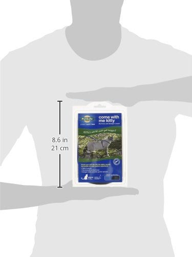 PetSafe Come with Me Kitty Harness and Bungee Cat Leash, Royal Blue, Medium | Adjustable 2-Point Fit Applies Gentle Pressure to Shoulders, Not Neck, for Small & Average Cats with 10.5 in - 14 in Girth - color: Royal Blue, size: Medium (Pack of 1)