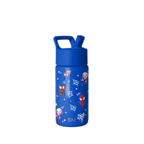 Simple Modern Marvel Spidey Kids Water Bottle & Toddler Cup | 14oz | Insulated Stainless Steel Spiderman Toddler Water Bottle, Kids Tumbler with Straw | Spill Proof for School, Girls, Boys - color: Marvel-Spidey & Friends, size: 14 Ounces