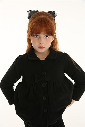 Mud Kingdom Little Girl Fleece Jacket Coat - color: White Leopard, size: 5