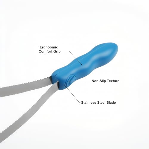 Dual-Sided Grooming Blade for Dogs - Shedding Brush with Stainless Steel Blades for Short and Long Hair Coats