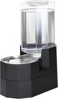 Sfozstra 7L Raised Dog Water Dispenser: Comfortable Drinking | Gravity Water Dispenser/Better Drinking Posture/Medium Dogs/304 Stainless Steel Bowl/Spill Resistant Base/Dishwasher Safe - color: Black, size: 7L Raised