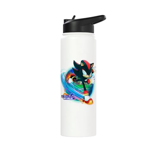 Sonic the Hedgehog - Racing Around the World Shadow Stainless Steel Insulated Water Bottle - color: White