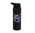 Dripping Paint Art Sugar Glider Sugar Gliders Stainless Steel Insulated Water Bottle - color: Black