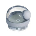Pet Brushes for Dogs & Cats – Silicone Bristle Grooming Massage Brush with Soap Dispenser, Perfect Dog Bath Brush for Long and Short Haired Pets,Grey - color: grey