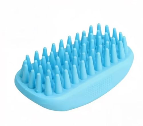 Blue Silicone Shower Brush, suitable for medium to large pets (dogs, cats)