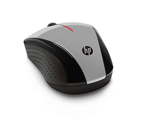 HP X3000 G3 Wireless Mouse Silver, up to 15-Month Battery,Scroll Wheel, Side Grips for Control, Travel-Friendly, Blue LED, Powerful 1600 DPI Optical Sensor, Win XP,8, 11 Compatible (683N9AA#ABL) - color: Silver