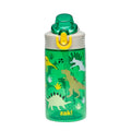 Zak Designs Dinosaur Sage 16oz Leak-Proof Straw Kids Water Bottle | BPA Free, Durable Plastic, Cupholder Friendly, Dishwasher Safe, Easy to Clean, Lid Lock, Handle, For School, Home, Travel - color: Dino, size: 16 Ounces