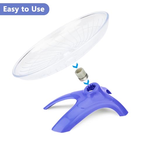 Silent Hamster Exercise Running Wheel Flying Saucer, Purple | Non-slip surface, smooth & quiet spinning, durable plastic, encourages healthy exercise, for dwarf hamsters/mice/gerbils - color: Purple