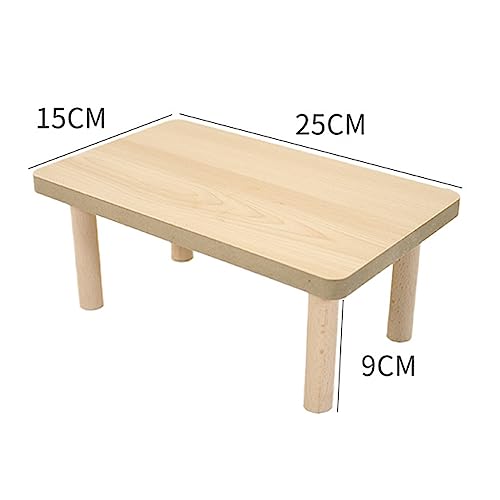 Hamster Play Wooden Platform, Gerbil Cage Waterproof Wood Stand | Waterproof, with Pillars Standing, Surface Play Cage Accessories, detachable,for Syrian Squirrel and Other Small Pets