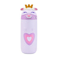 Ello Ellies 12oz Stainless Steel Leakproof Kids Water Bottle, Lamb Princess | Insulated kids water bottle with straw, leakproof locking lid, carry handle, and stainless steel fun animal design for school - color: Lamb Princess, size: 12 Ounces