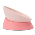 French Bulldog Food Bowl- Slanted Tilted Pug Food Water Bowl,Cat Bowl- Feeder for Frenchie/Shih Tzu/Flat Faced Small Dogs/Puppies/Cats (Pink, 2 Cup) - color: Pink, size: 2 Cup