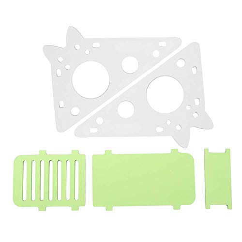 Colorful Pet Hamster House with Stair and Slides Odorless Wooden Home DIY Hideout Exercise Toys Living for Squirrels Gerbils Hamsters Golden Bears Small Animals (Green) Bedding - color: Green