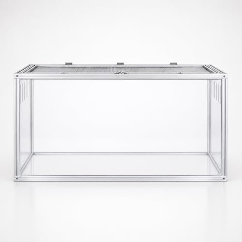 Large Hamster Cage 32x16x16 in, Acrylic Hamster Enclosure with Metal Frame | Chew-proof, Vent holes, Hinged top - size: 32 x 16 x 16 in