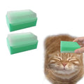2PC Soft Cat Brush for Grooming - Gentle Cat Tongue Brush with1300+Barbed Serrations, Brushes for Sensitive Cats-Lightweight, gentle, Perfect for Daily Grooming&Enhancing Bonding (Green) - color: Green