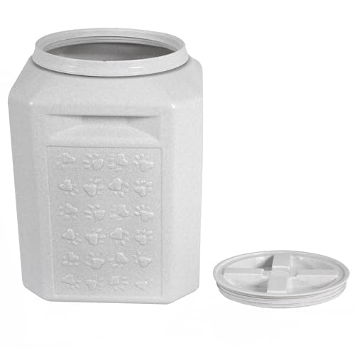 Vittles Vault Traditional Pet Food Storage Container For Dog Kibbles/Bird Seed/Oatmeal/Rice/Flour/Cereal, BPA Free Plastic, Sealed Airtight For Cat Food, Up To 35 lb, Made in USA, With Scoop, Gray - size: 35 Pounds