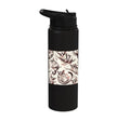 Beautiful Sugar Glider Pattern Aesthetic Sugar Gliders Stainless Steel Insulated Water Bottle - color: Black