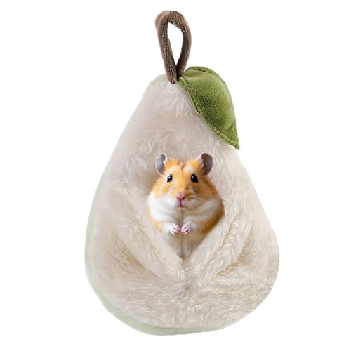MiOYOOW Sugar Glider Sleeping Pouch, Warm Plush Hamster Hammock Cage Hanging Small Animals Hideout Nest for Guinea Pig Squirrel Ferrets Winter