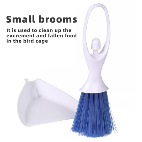 5 PCE Set Bird Cage Cleaner Stainless Steel Poop Remover Bird Cage Accessories Parakeet Items Small Animal Cage Cleaning
