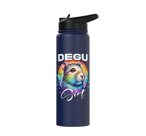 Degu Girl Degu Stainless Steel Insulated Water Bottle - color: Navy Blue