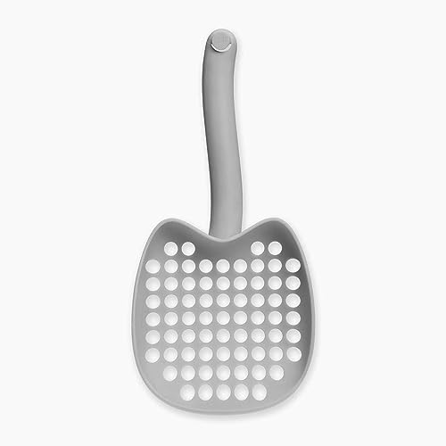 Catit PIXI Cat Litter Scoop, Grey | Ergonomic Cat Litter Scooper with Efficient Sifting Design, Durable & Easy to Clean