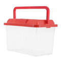 Portable Fish Tank 5.90X3.93X3.46In Transparent Pet Transport Box with Handle for Reptiles Turtles and Small Fish Travel Carrier