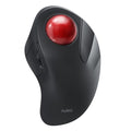 Nulea M505A Wireless Trackball Mouse Ergonomic 44mm Index Finger Control | Rechargeable rollerball mouse with 5 DPI levels, Bluetooth connection, smooth tracking, compatible with PC Mac Windows - color: A-Red