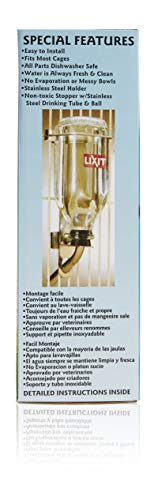 Lixit Heavy Duty Deluxe Glass Water Bottles for Birds, Dogs and Small Animals. (16oz Large Tube) - size: 16 oz Large Tube