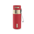 Contigo AutoSeal 16 oz Stainless Steel Vacuum-Insulated Water Bottle with Leakproof Push-Button Spout & Lock, Carry Strap, BPA-Free & Lead-Free, Dishwasher Safe - color: Goji Berry Champagne, size: 16 Ounces