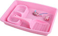 PAWISE Newborn Small Cat Litter Box Kit for Kittens – 5‑Piece Kit with Low Entry Litter Pan, Scooper, Feeding Bowls & Mouse Toy – Cat Starter Set for New Kitty Home, Pink - color: Pink
