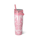 Swig Life 30oz Leakproof To-Go Tumbler with Handle, Boot Scootin' Pink | Leakproof Lid - Triple Insulated Stainless Steel - Handle & Straw Included - Cup Holder Friendly - Dishwasher Safe - color: Boot Scootin' Pink