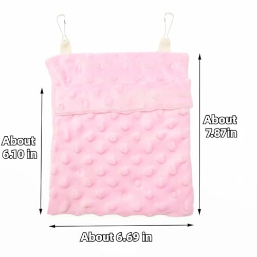Sugar Glider Bonding Pouch Carrier Bag Sling Sleep Bag with Adjustable Strap for Travel Gliders Ferret Rat Hedgehog Hamster Small Pets (Pink) - color: Pink