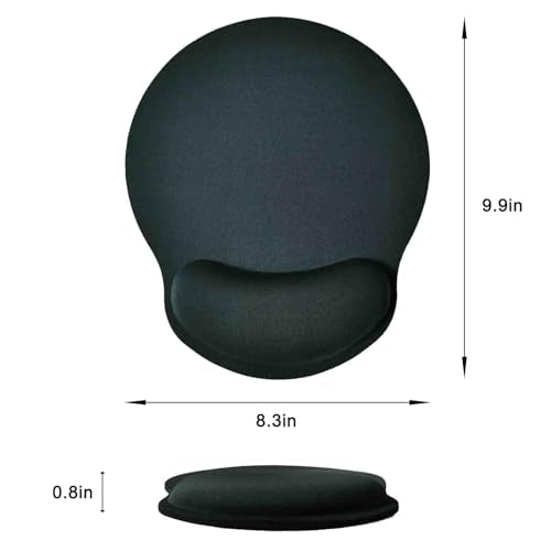 Mouse Pad with Wrist Support, Ergonomic Mouse Pad with Memory Foam Wrist Rest Cushion, Non-Slip Rubber Base Gaming Mice Pad for Home Office Computer Laptop, Grey - color: Grey