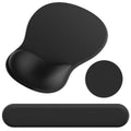 Ergonomic Mouse Pad with Wrist Rest and Keyboard Wrist Rest, Gel Mousepad | Wrist Rest for Computer Keyboard, Pain Relief, Non-Slip PU Base, Gel Mouse Pad with Wrist Support for Gaming, Office - color: Black