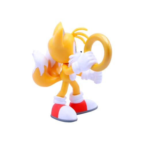Just Toys LLC Sonic the Hedgehog Tails Buildable Action Figure, 4 in | Buildable 4-inch Tails figure with 4 interchangeable arms. Officially licensed collectible — 5 to collect. Ages 3+. - style: Tails