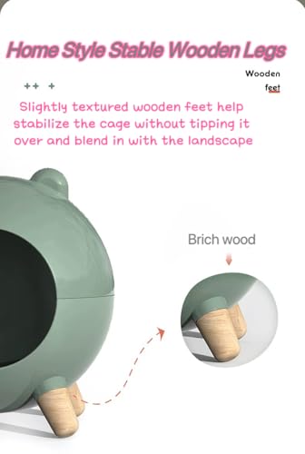 TUTU&LELE Hamster Hideout Space Elf Nest, Tiny House Bed with Round Plush Pad for Hamsters, Mice, Gerbils to Sleep & Play (Green) - color: Green