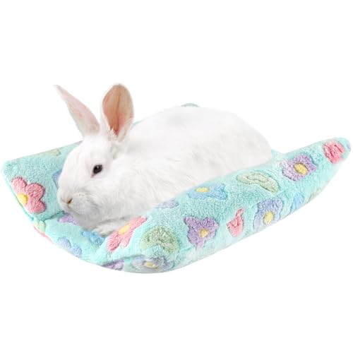 PETKNOWS Rabbit Bed,5.7" x 14" Padded Concave Nest for Small Pets | Plush Material, Cuddle Comfort, Concave Design, Lounger Pillows, Rabbit/Hamster/Guinea Pig Use, Easy Clean, 15.7x14"