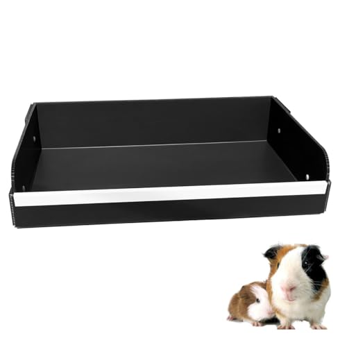 Guinea Pig Litter Box for All C&C and Midwest Cages,Guinea Pig Bedding Litter Box,Guinea Pig Kitchen Area Keep The Guinea Pig Cage Clean and Tidy. (Black, C&C 1X2) - color: Black, size: C&C 1X2